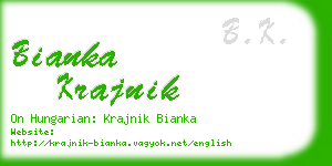 bianka krajnik business card